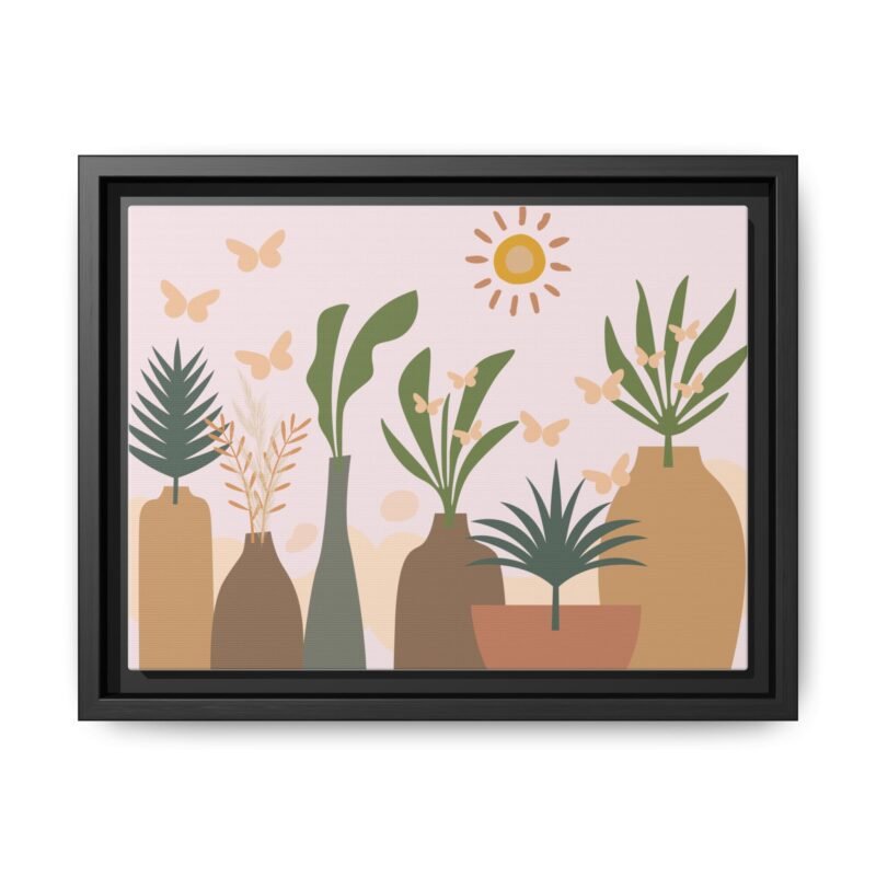 Boho Botanical Canvas Wall Art – Earthy Nature-Inspired Decor