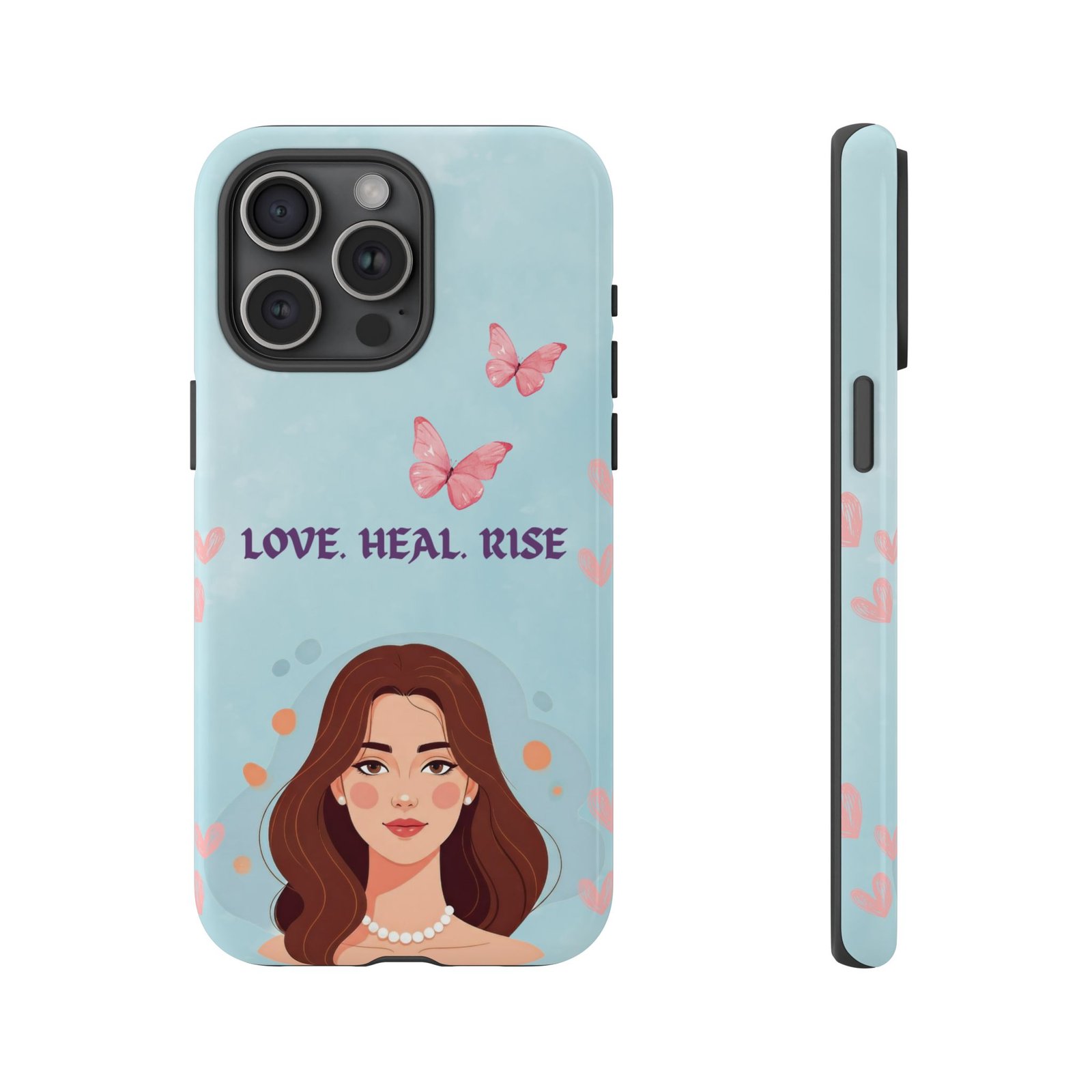 Love. Heal. Rise. – Dual Layer Protective Phone Case (Soft Feminine Aesthetic) - Image 32