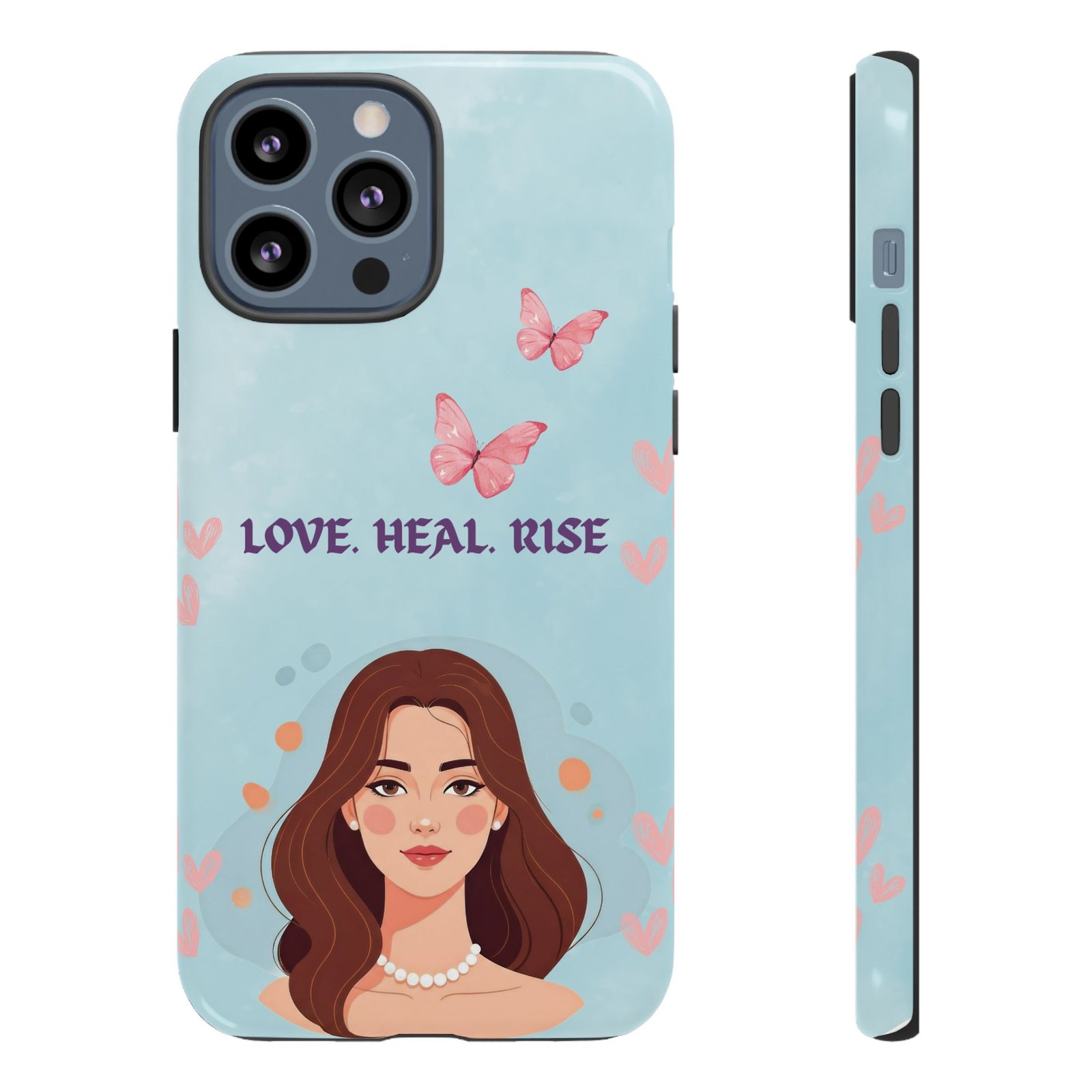 Love. Heal. Rise. – Dual Layer Protective Phone Case (Soft Feminine Aesthetic) - Image 12