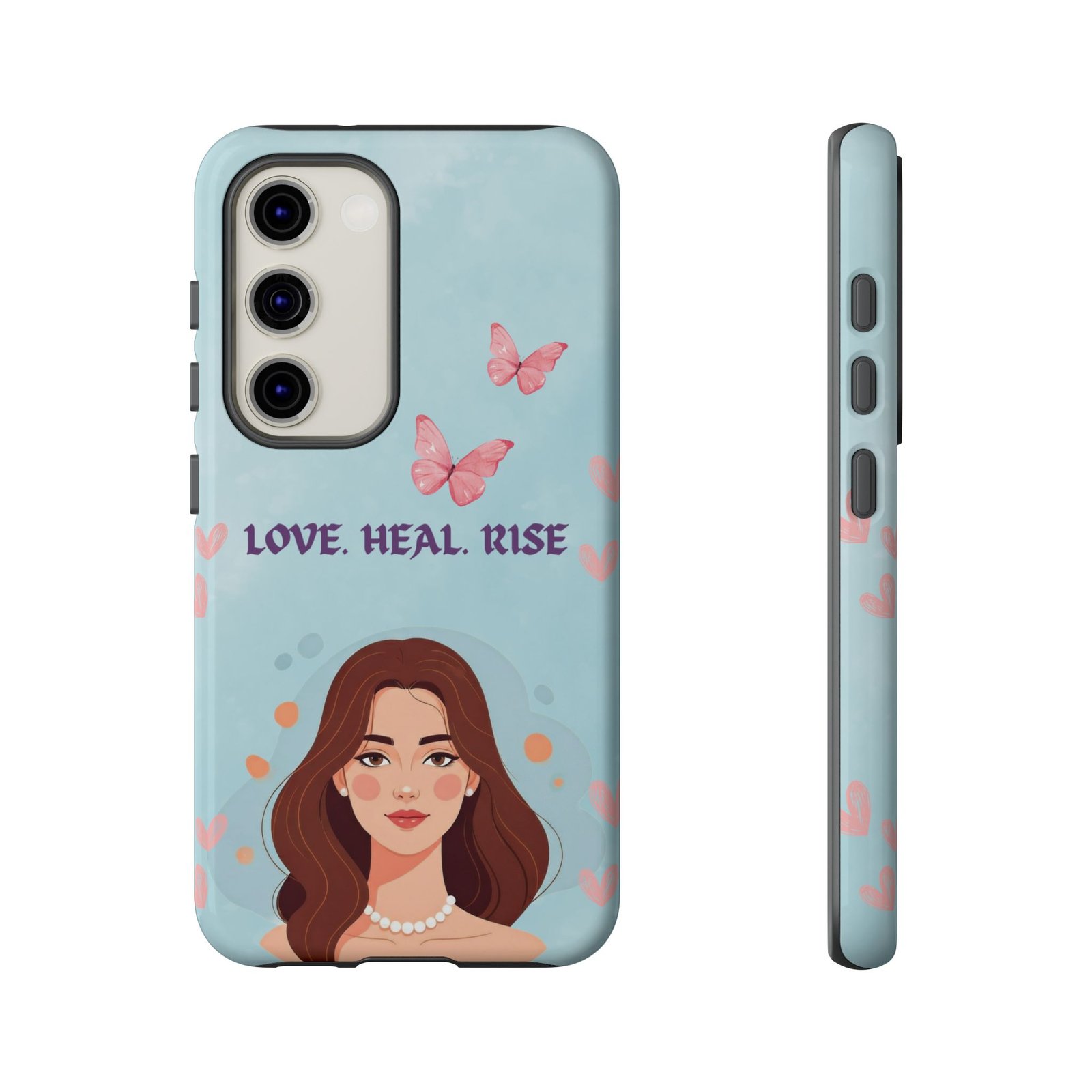 Love. Heal. Rise. – Dual Layer Protective Phone Case (Soft Feminine Aesthetic) - Image 24