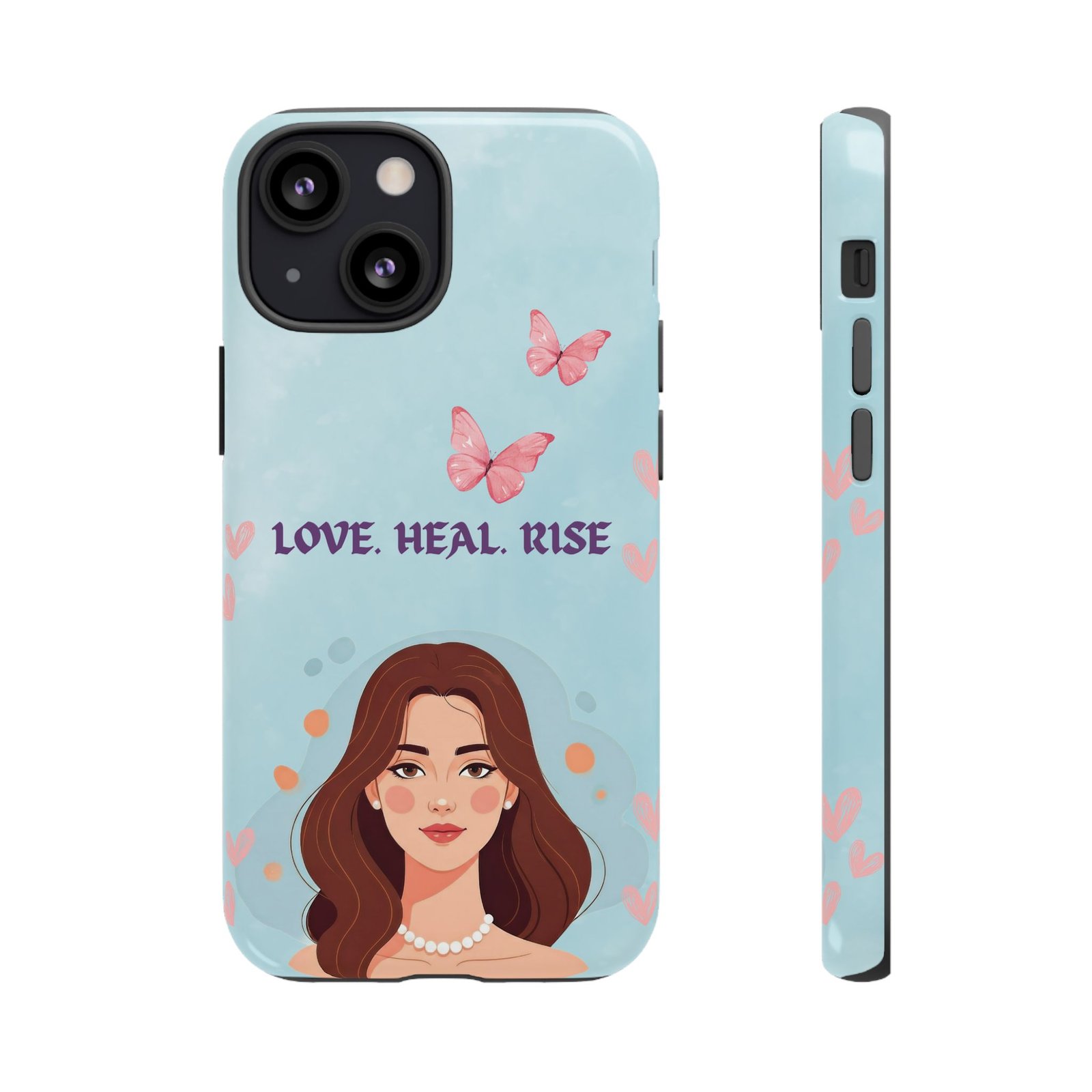 Love. Heal. Rise. – Dual Layer Protective Phone Case (Soft Feminine Aesthetic) - Image 10
