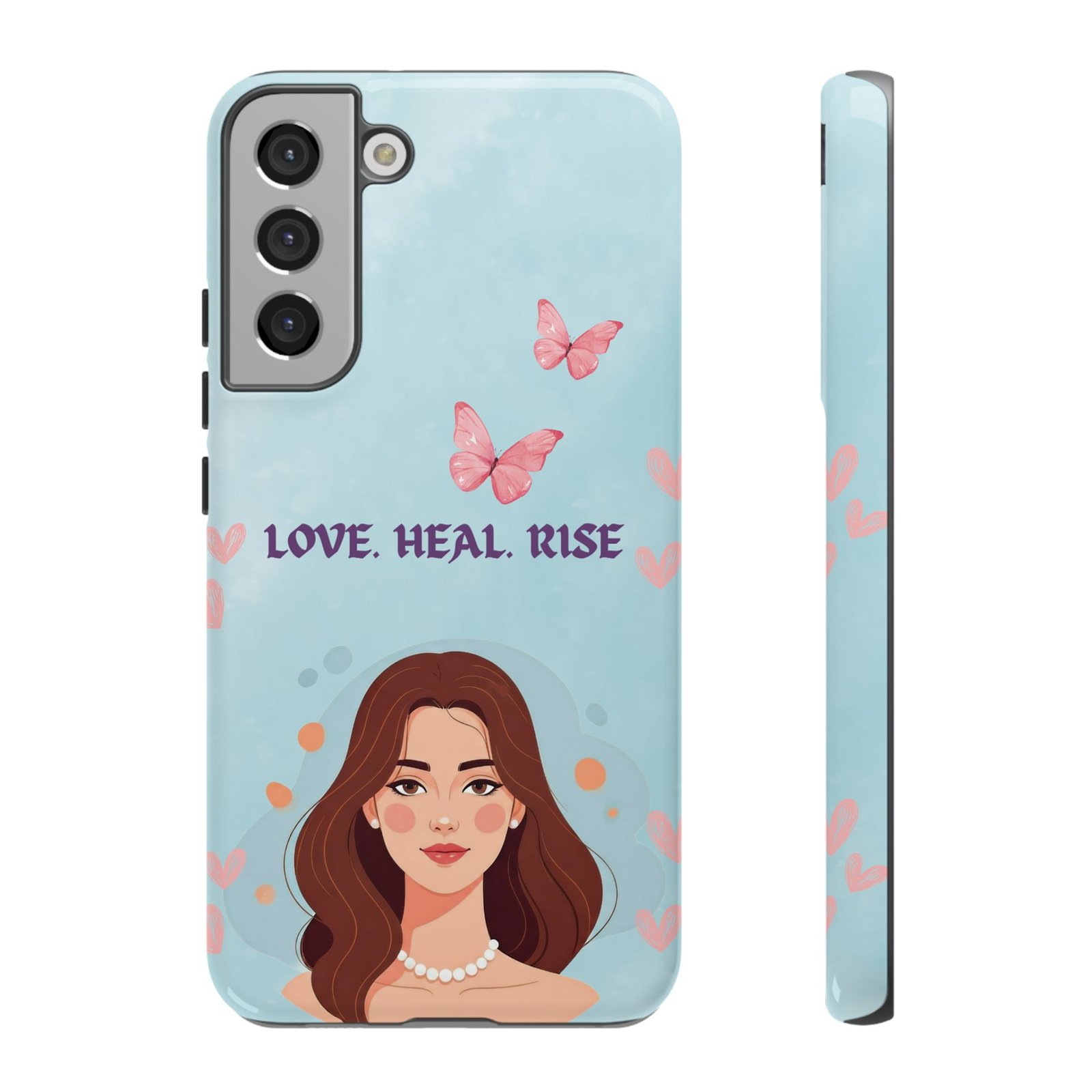Love. Heal. Rise. – Dual Layer Protective Phone Case (Soft Feminine Aesthetic) - Image 18