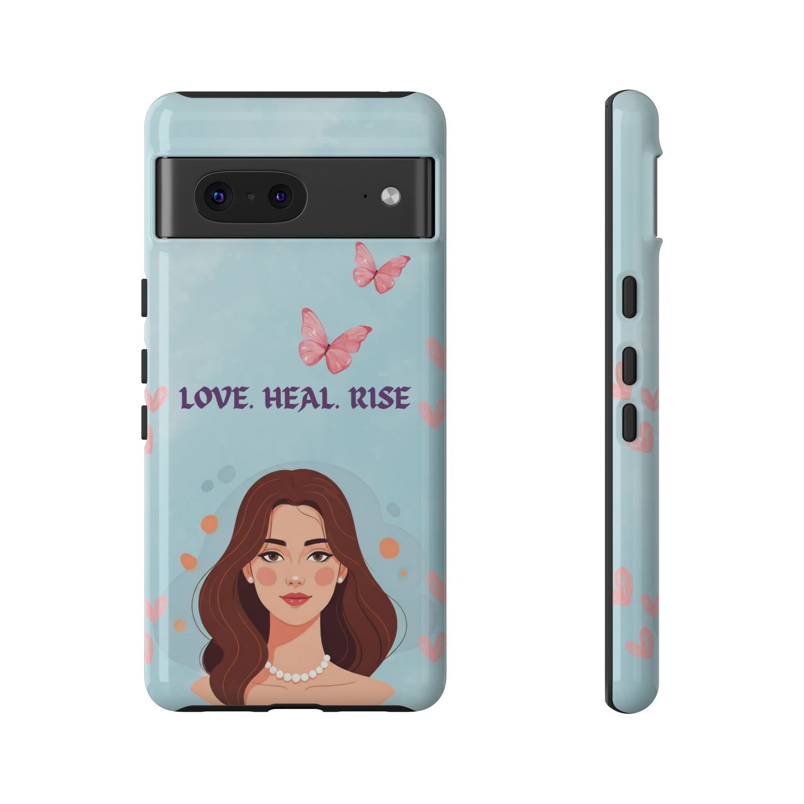 Love. Heal. Rise. – Dual Layer Protective Phone Case (Soft Feminine Aesthetic) - Image 27