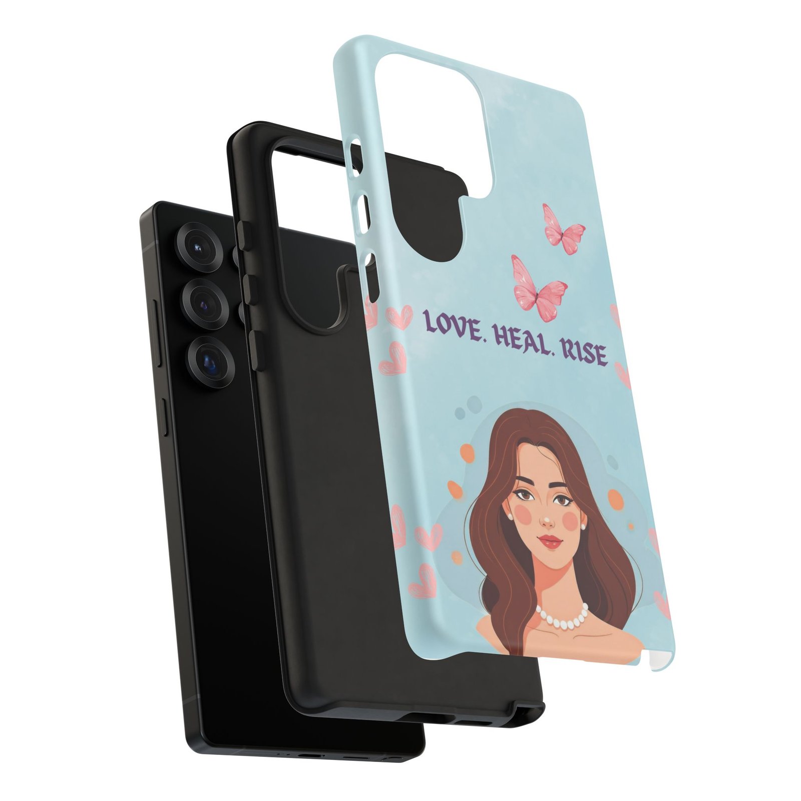 Love. Heal. Rise. – Dual Layer Protective Phone Case (Soft Feminine Aesthetic) - Image 67