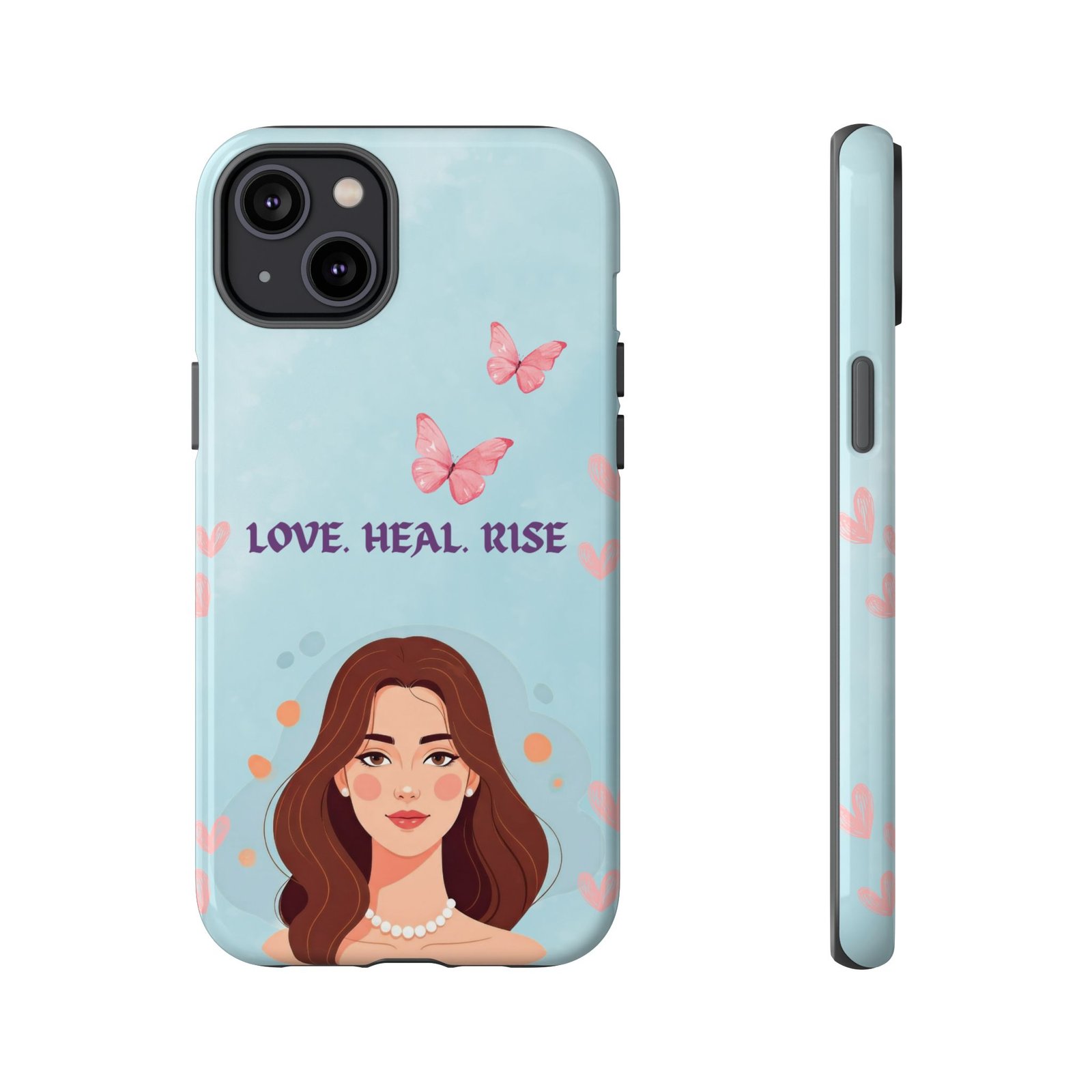 Love. Heal. Rise. – Dual Layer Protective Phone Case (Soft Feminine Aesthetic) - Image 22