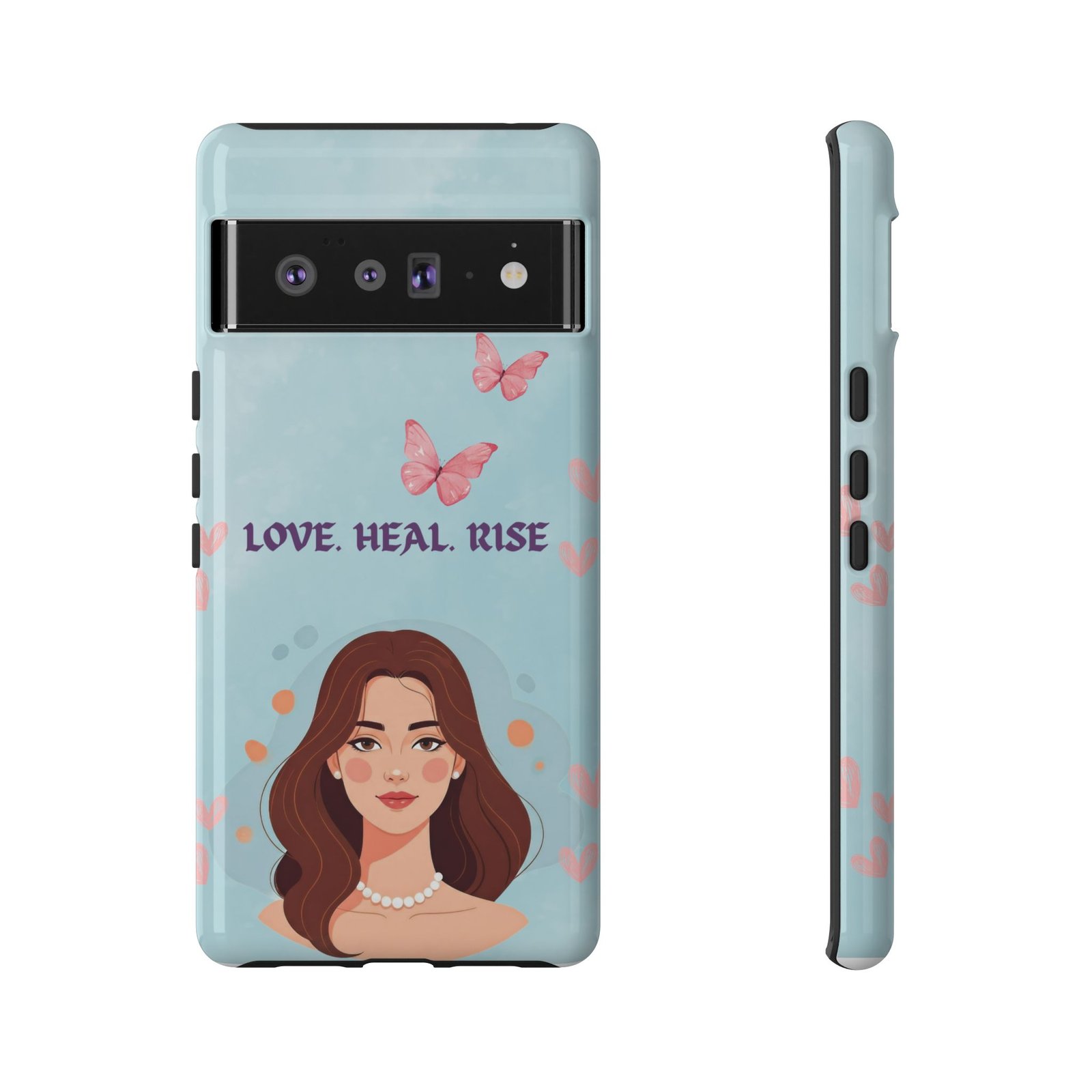 Love. Heal. Rise. – Dual Layer Protective Phone Case (Soft Feminine Aesthetic) - Image 28