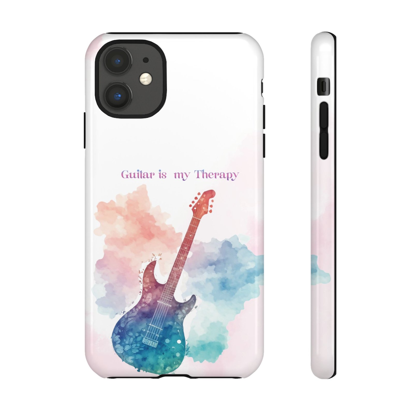 Guitar Is My Therapy – Artistic Music Lover’s Protective Phone Case