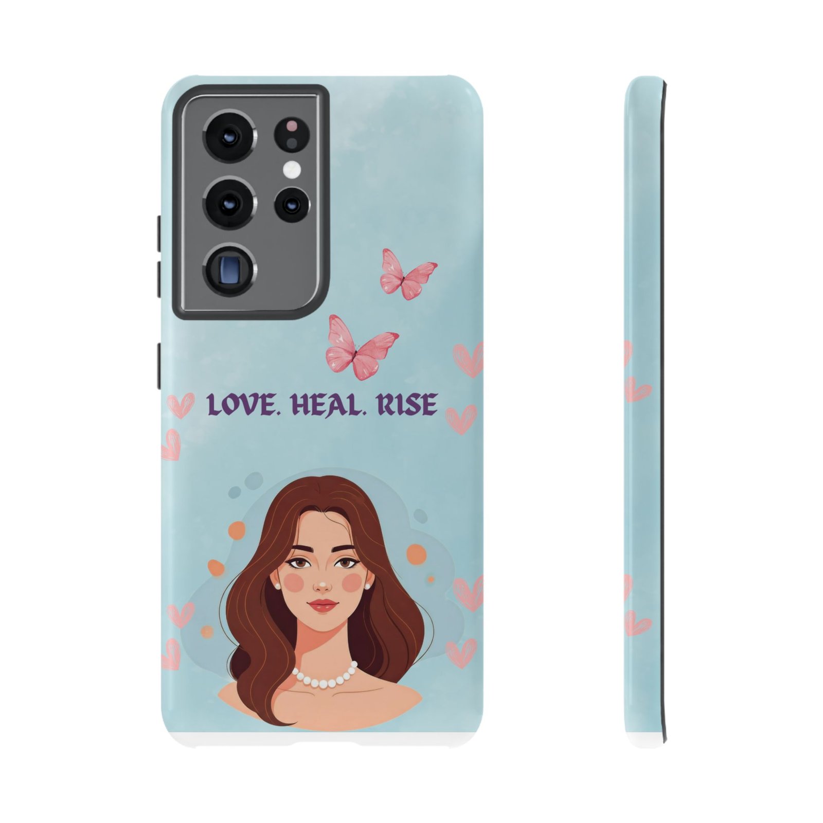 Love. Heal. Rise. – Dual Layer Protective Phone Case (Soft Feminine Aesthetic) - Image 15