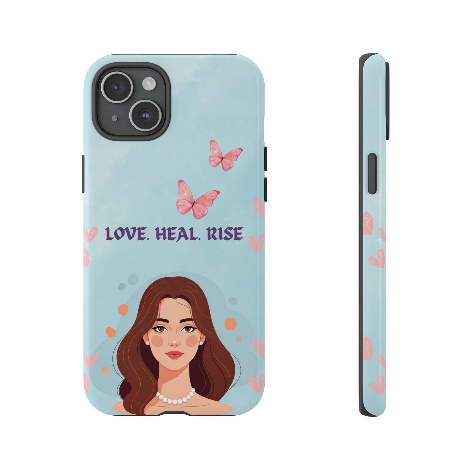 Love. Heal. Rise. – Dual Layer Protective Phone Case (Soft Feminine Aesthetic) - Image 30