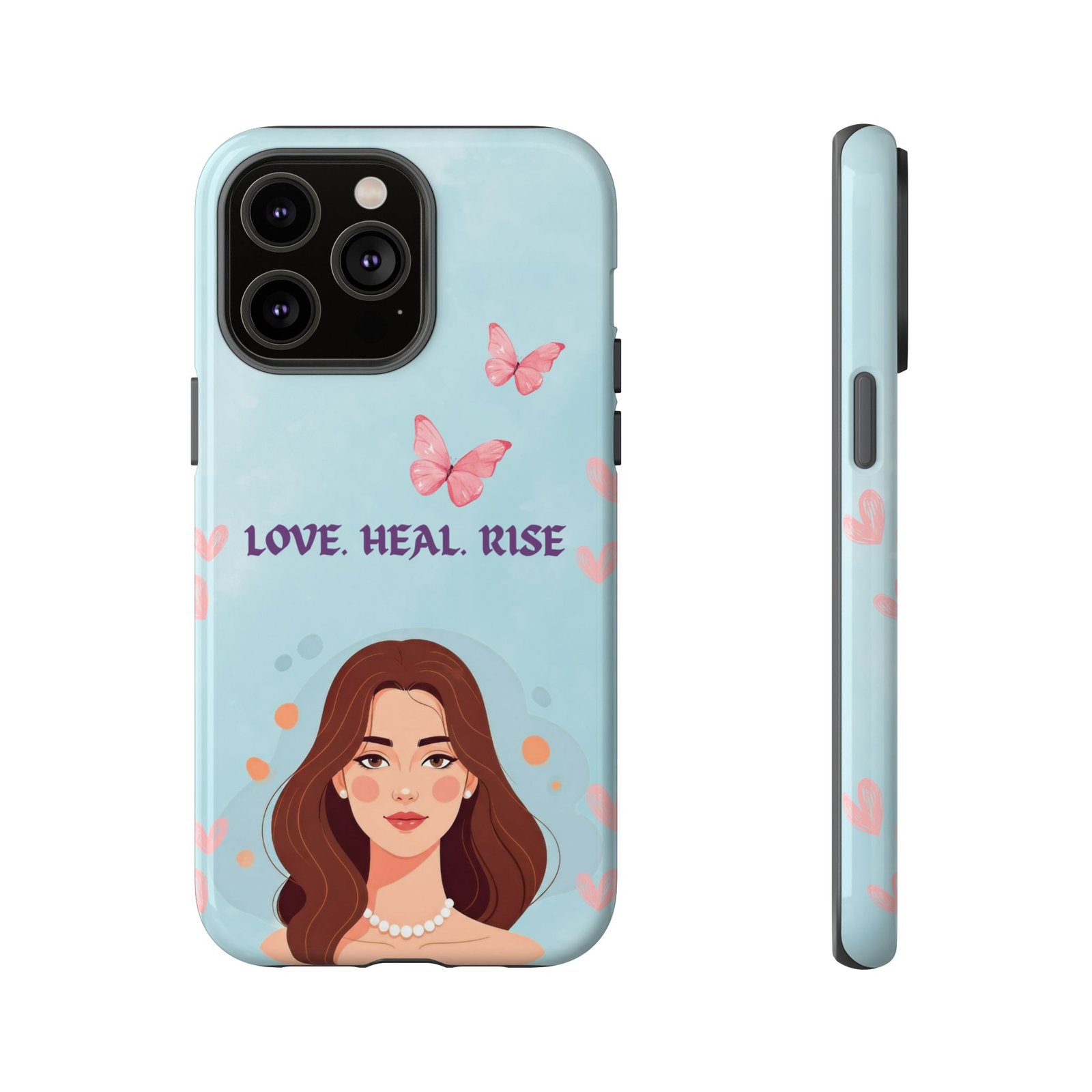 Love. Heal. Rise. – Dual Layer Protective Phone Case (Soft Feminine Aesthetic) - Image 23