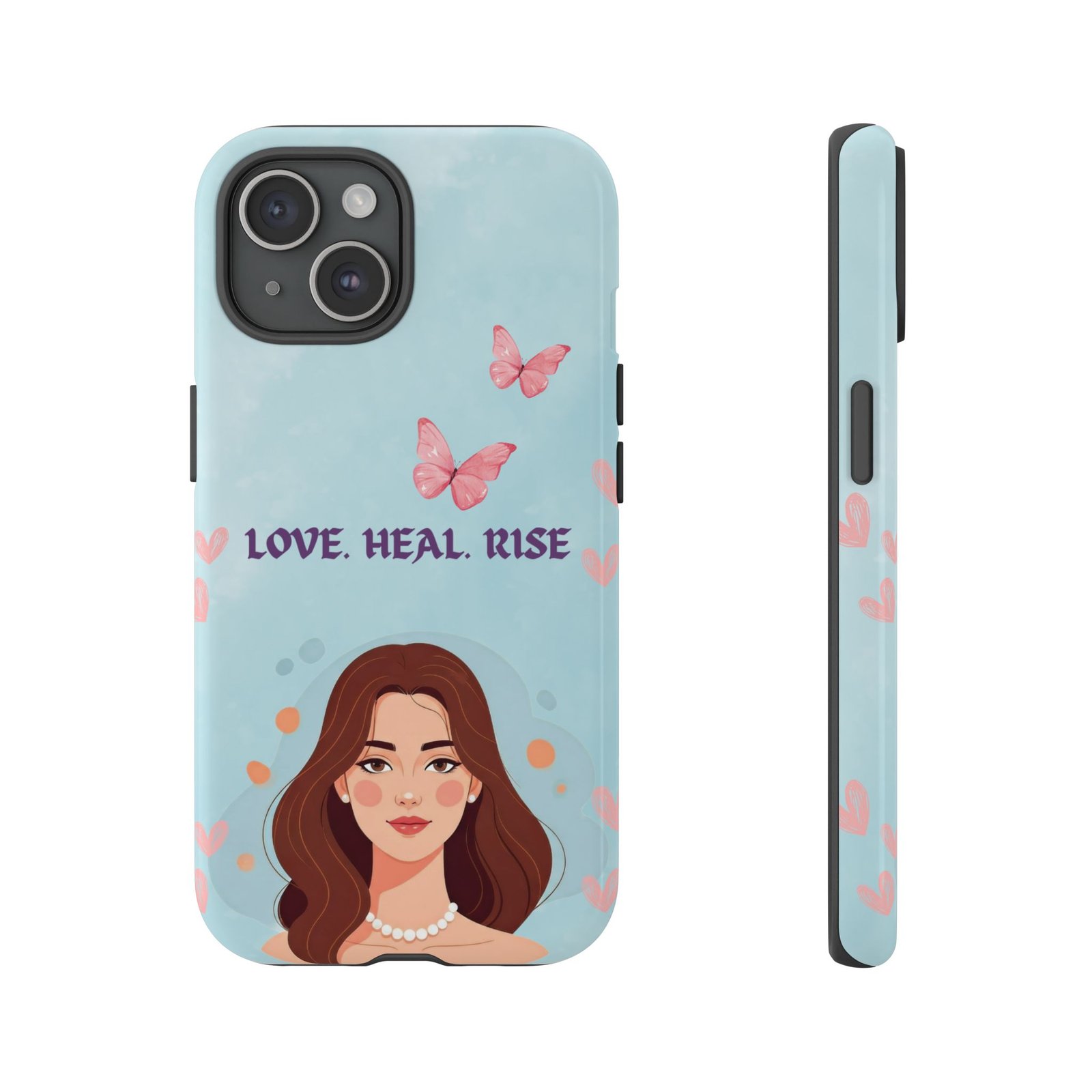 Love. Heal. Rise. – Dual Layer Protective Phone Case (Soft Feminine Aesthetic) - Image 29