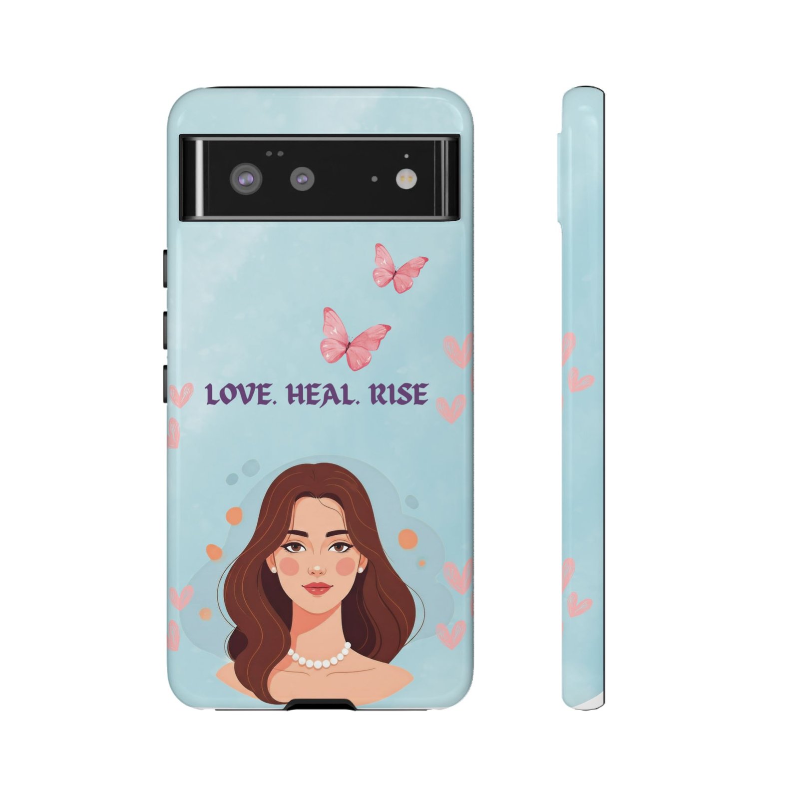 Love. Heal. Rise. – Dual Layer Protective Phone Case (Soft Feminine Aesthetic) - Image 16