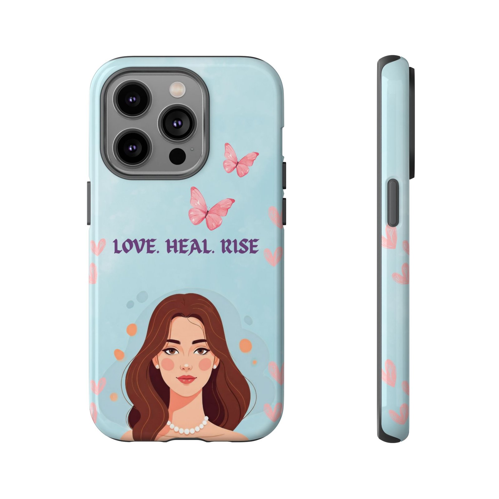 Love. Heal. Rise. – Dual Layer Protective Phone Case (Soft Feminine Aesthetic) - Image 21
