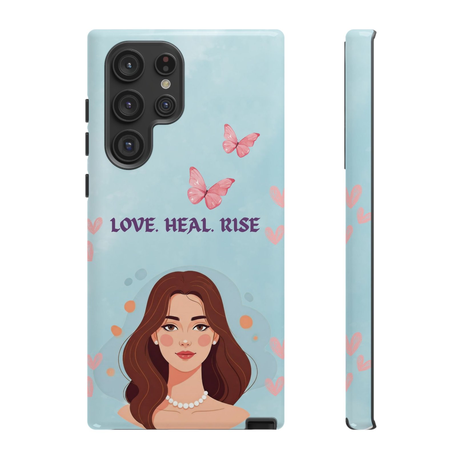 Love. Heal. Rise. – Dual Layer Protective Phone Case (Soft Feminine Aesthetic) - Image 19