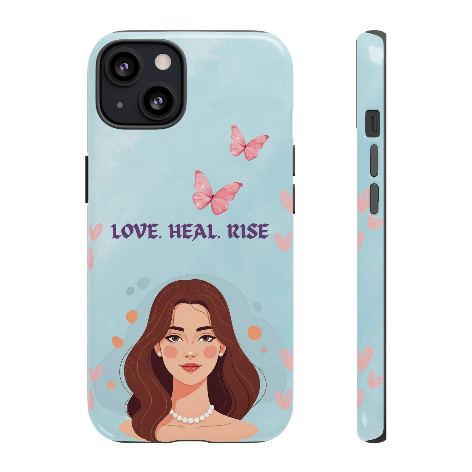 Love. Heal. Rise. – Dual Layer Protective Phone Case (Soft Feminine Aesthetic) - Image 9