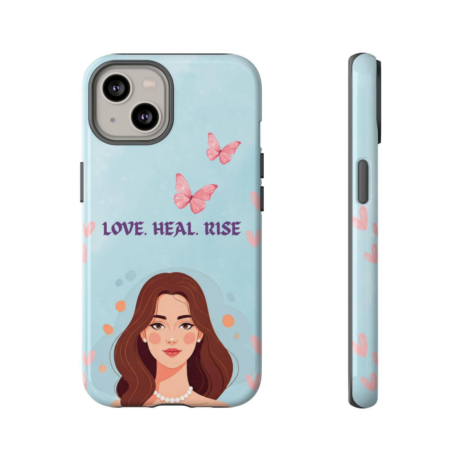 Love. Heal. Rise. – Dual Layer Protective Phone Case (Soft Feminine Aesthetic) - Image 20
