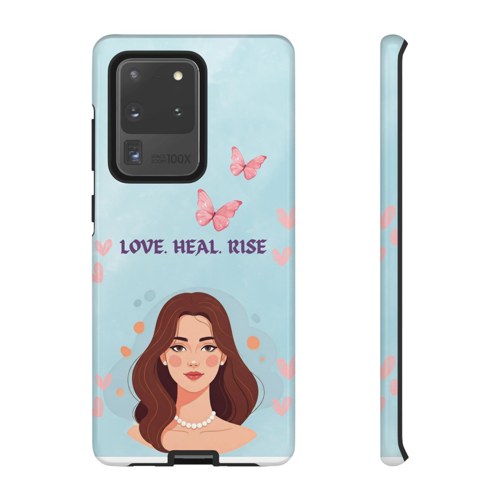 Love. Heal. Rise. – Dual Layer Protective Phone Case (Soft Feminine Aesthetic) - Image 5