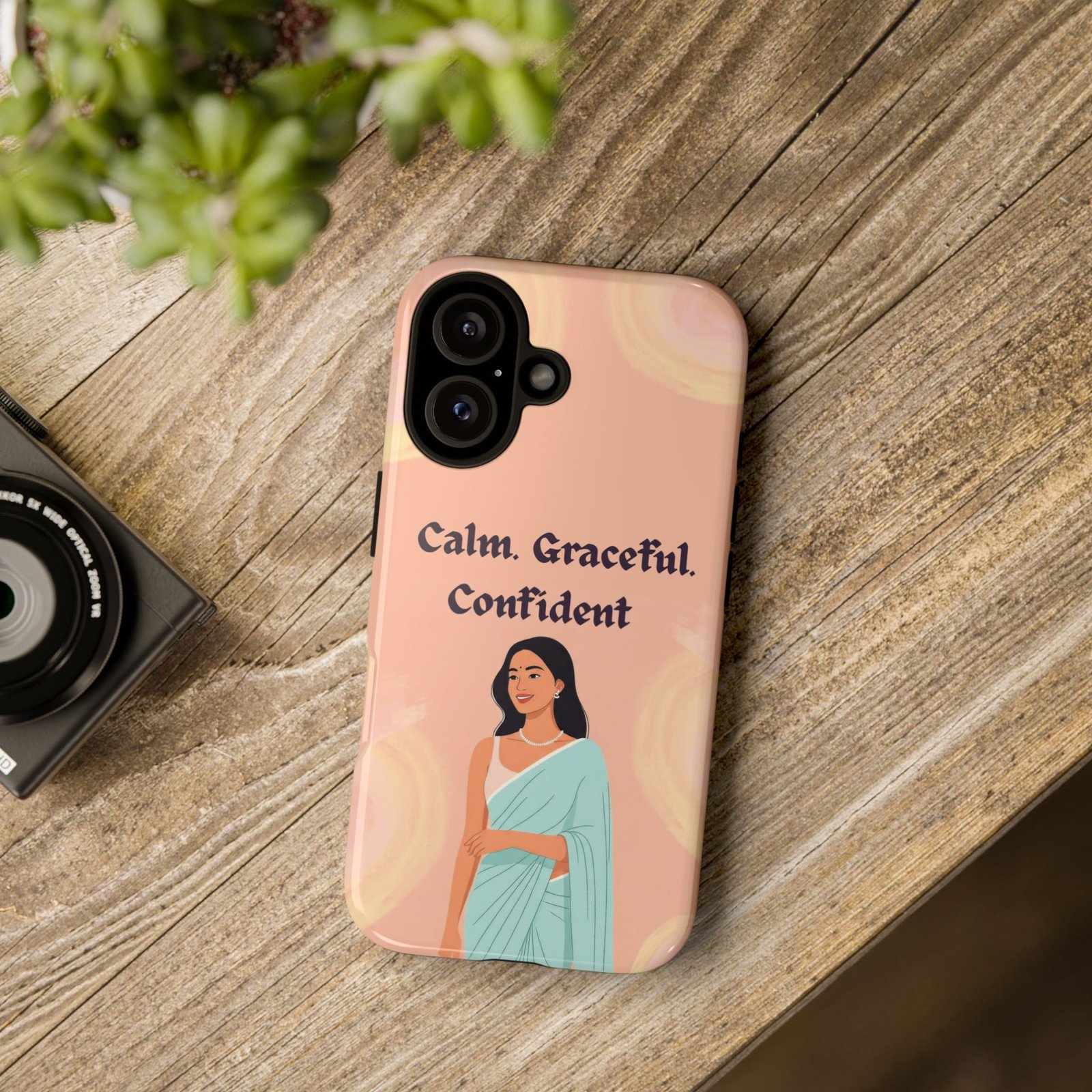 Calm. Graceful. Confident. – Dual Layer Protective Phone Case