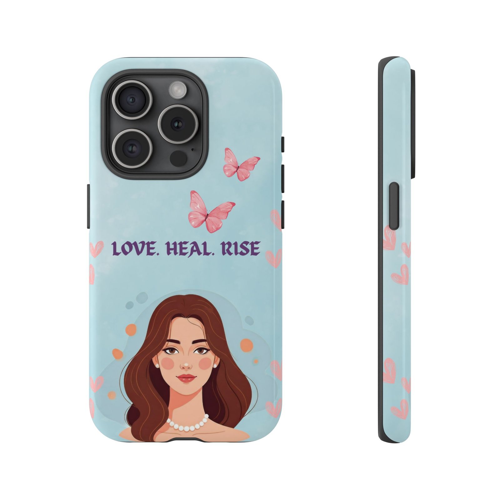 Love. Heal. Rise. – Dual Layer Protective Phone Case (Soft Feminine Aesthetic) - Image 31