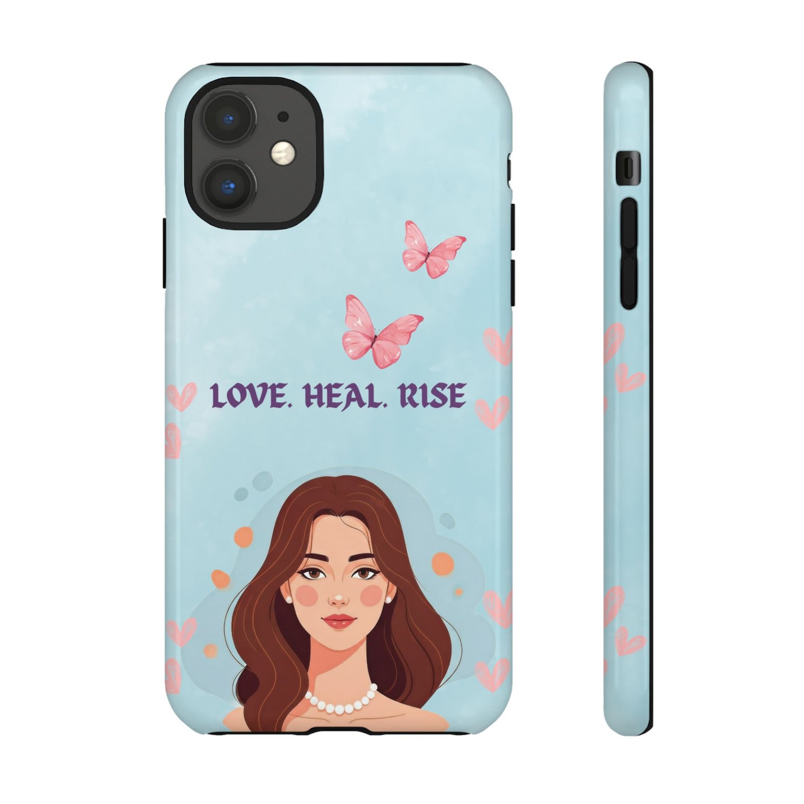 Love. Heal. Rise. – Dual Layer Protective Phone Case (Soft Feminine Aesthetic) - Image 2