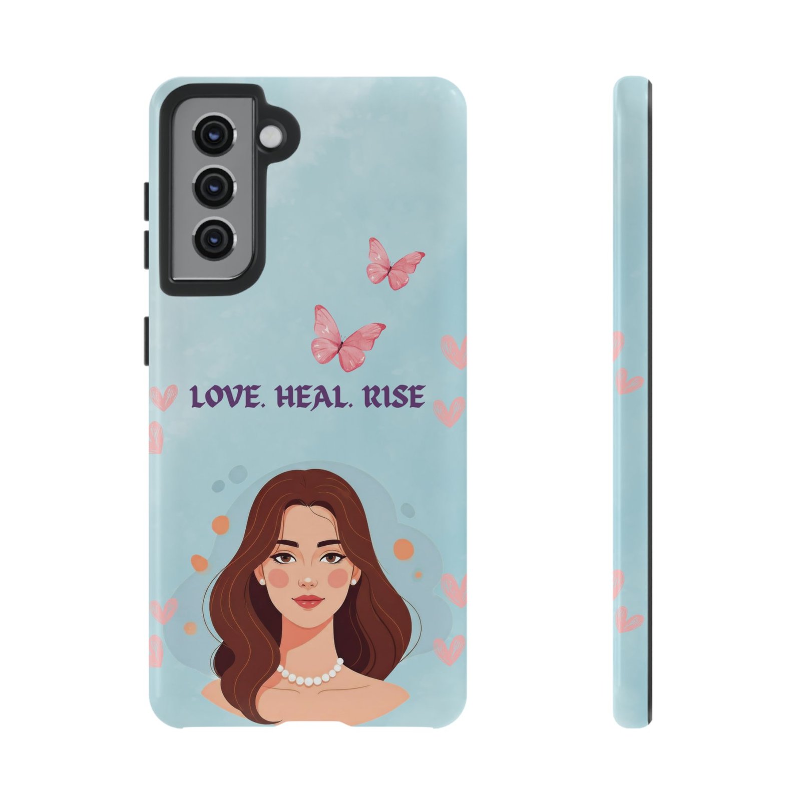 Love. Heal. Rise. – Dual Layer Protective Phone Case (Soft Feminine Aesthetic) - Image 13