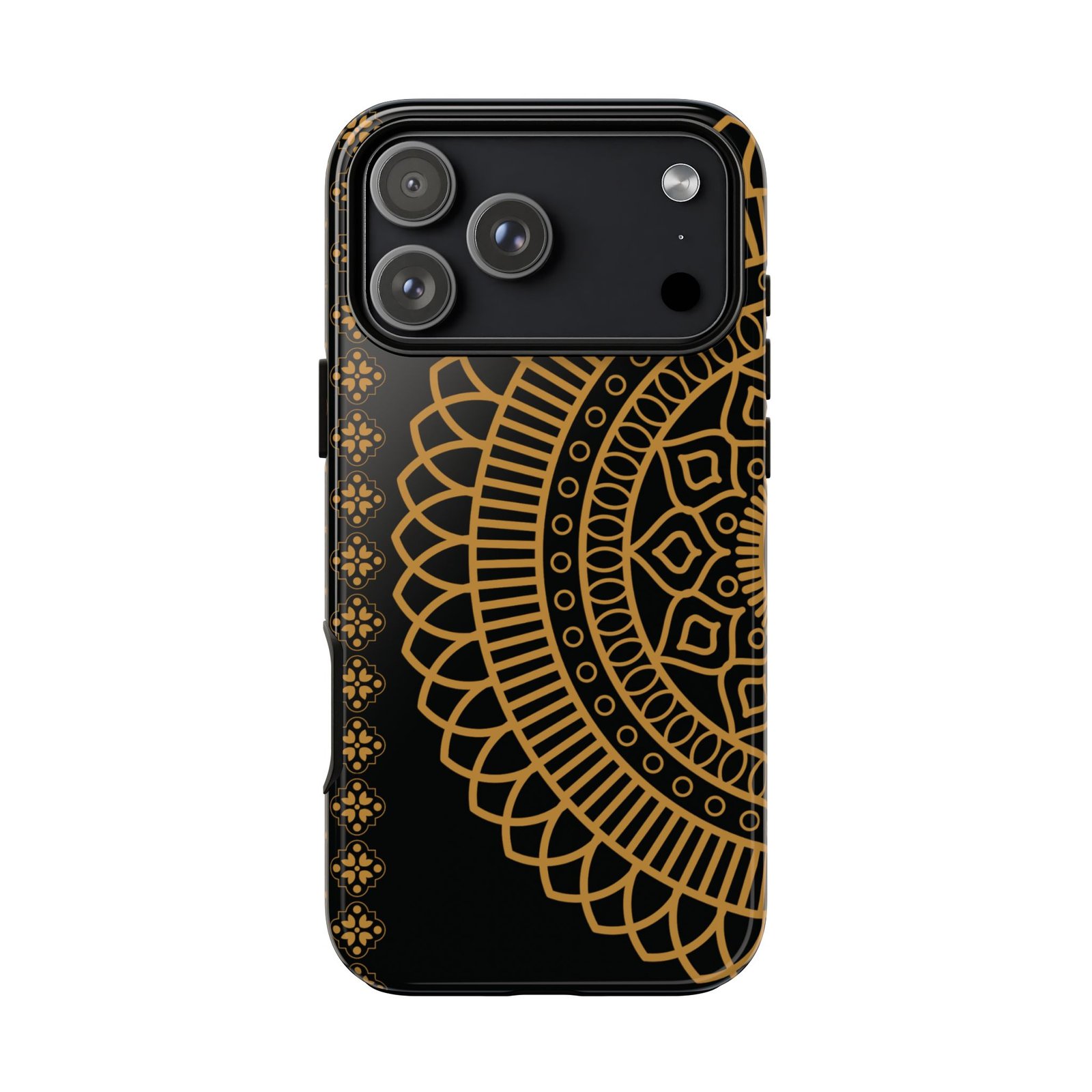 Golden Mandala Glow – Elegant Protective Tough Phone Case