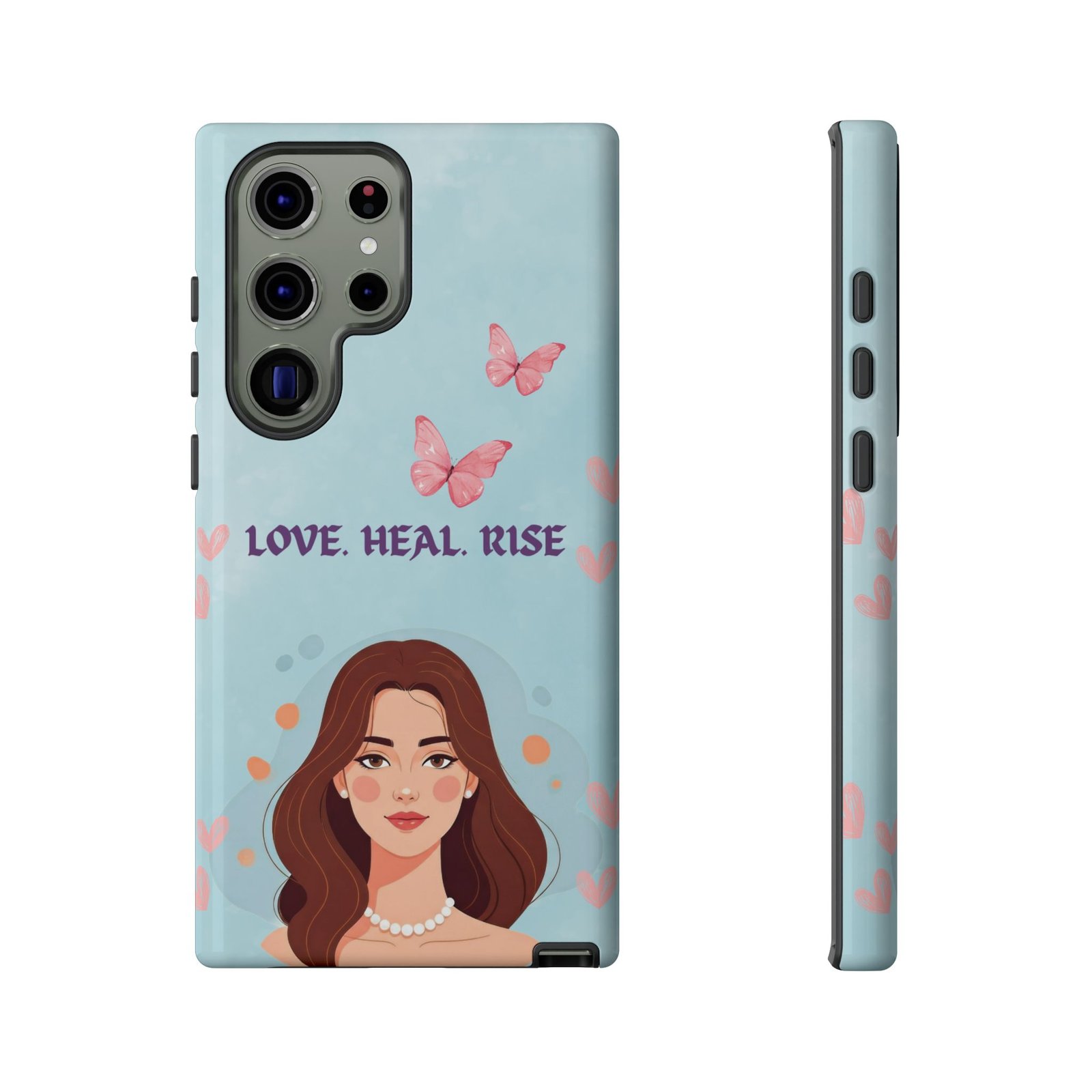 Love. Heal. Rise. – Dual Layer Protective Phone Case (Soft Feminine Aesthetic) - Image 26